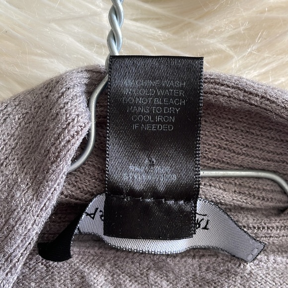 Ashley Stewart grey beige 3/4 sleeve acrylic open cardigan plus 14/16 point hems - Picture 9 of 17